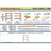 Weitspannregal W3G 20/60-20F1 Länge 2060 mm