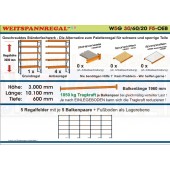 Weitspannregal W5G 30/60-20F5 Länge 10100 mm